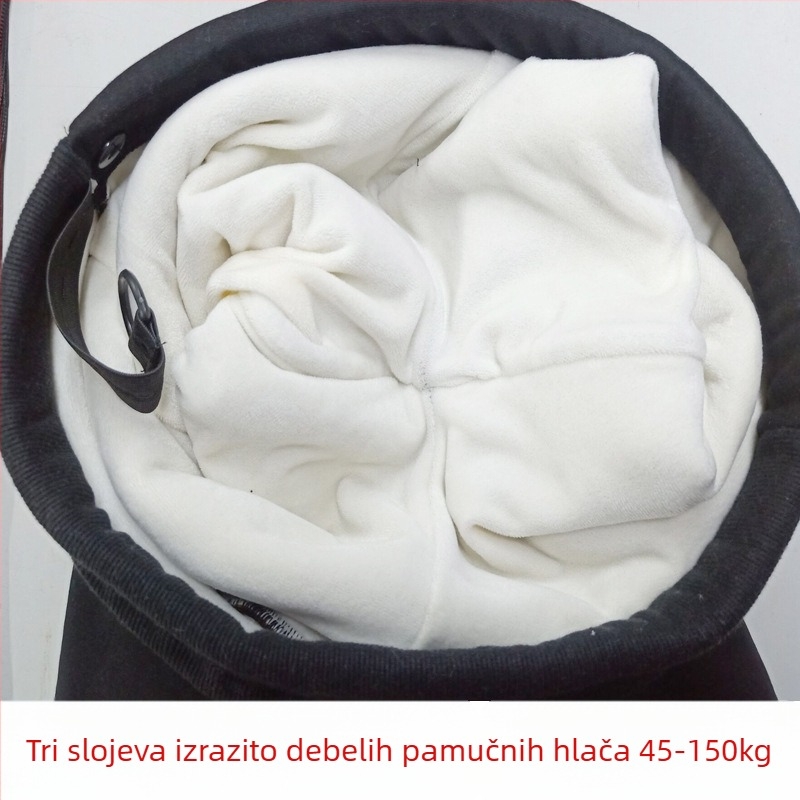Trudničke hlače za zimu — trostruko fleece podstava, pamuk 70–80%, Island Velvet, super debele, podrška trbuhu