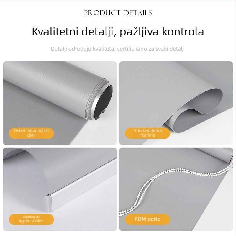 Donna poliester blackout rola zavjesa za ured i hotelske projekte; prilagodljiva; moderni minimalistički stil; materijal poliester