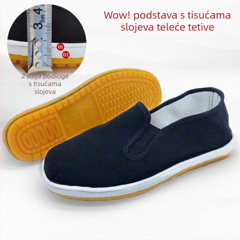 Old Beijing platnene cipele, slip-on radne cipele, niski profil, gumena potplat, prozračne i otporne na habanje.