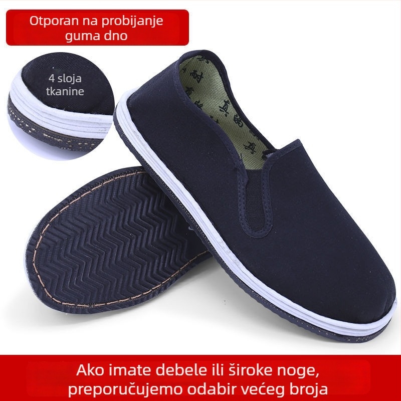 Old Beijing platnene cipele, slip-on radne cipele, niski profil, gumena potplat, prozračne i otporne na habanje.