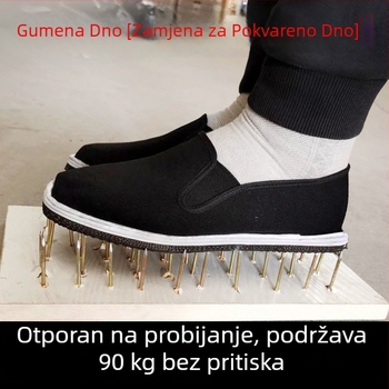 Muške ravne radne tenisice s gornjim dijelom od pamuka i gumom na potplatu – prozračne, otporne na habanje, okrugli vrh, niski potplat 1–3 cm, proljeće