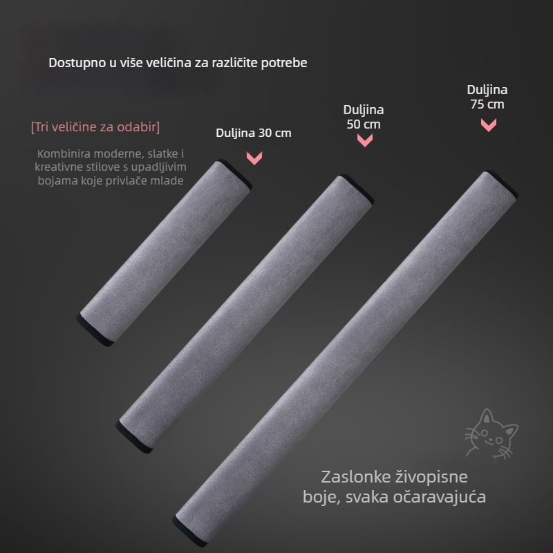 Dekorativni zaštitnik za rame sigurnosnog pojasa automobila, jelenska koža (sued), dekorativni dodatak, bez logotipa