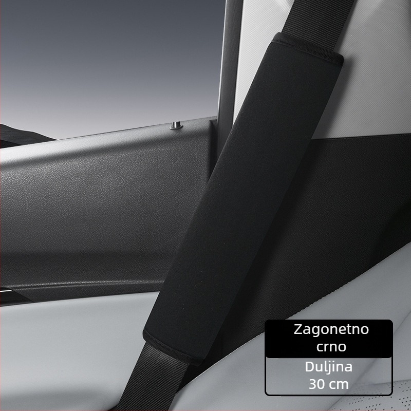Dekorativni zaštitnik za rame sigurnosnog pojasa automobila, jelenska koža (sued), dekorativni dodatak, bez logotipa
