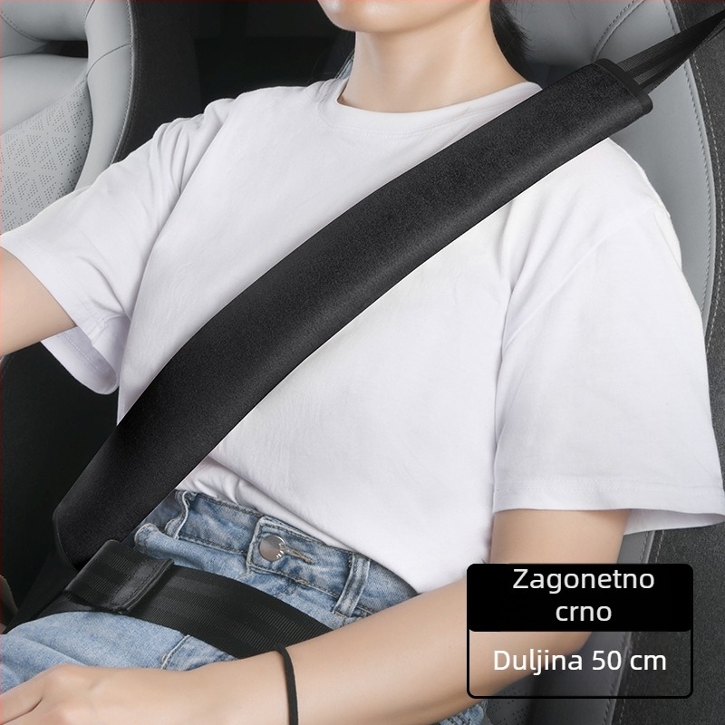 Dekorativni zaštitnik za rame sigurnosnog pojasa automobila, jelenska koža (sued), dekorativni dodatak, bez logotipa