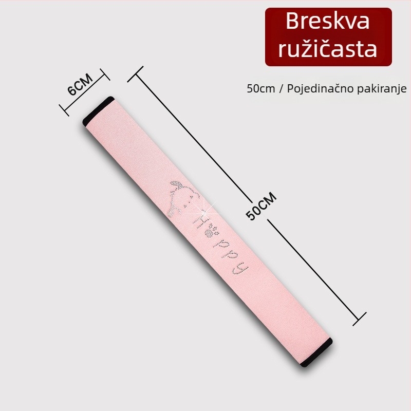 Automobilska navlaka za pojas ramena, pliš materijal, anti-udahva dizajn, ukrašena dijamantima, zaštita od habanja, težina 0,12 kg