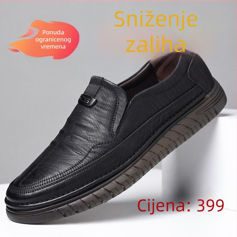 Loafers (gornji dio od dvostruke teleće kože; gumeni potplat; PU ulošak; niski pet 1-3 cm; prozračni)