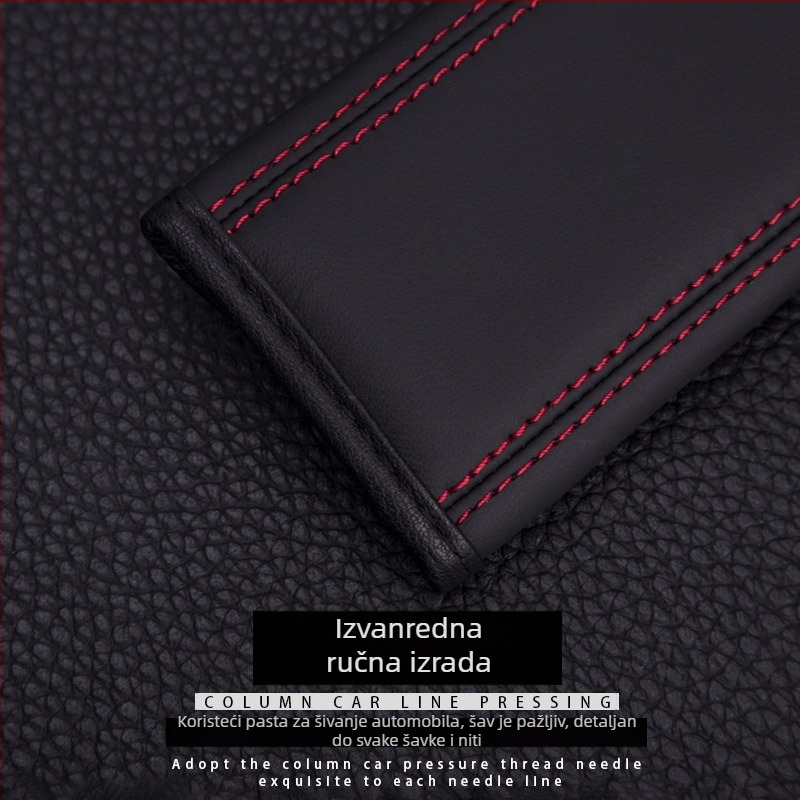 Auto jastučići za pojas ramena, Van Gogh, od Nappa kože, s otisnutim logotipom, kompatibilni s Mercedes-Benz, Audi i BMW