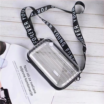 Prozirna kozmetička torbica s čvrstim PC kućištem, vodootporna, ultra lagana, antibakterijska, višenamjenska torba za rame i crossbody