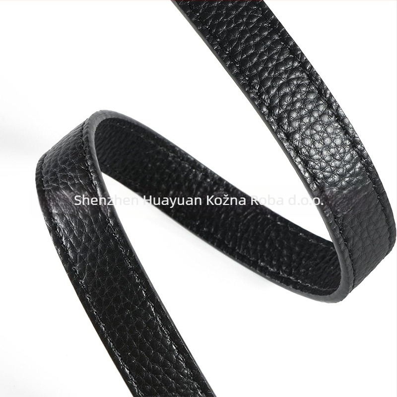 Kožni kaiš za ramenu torbu – zamjena, gradski minimalistički stil, logotip s toplim otiskom