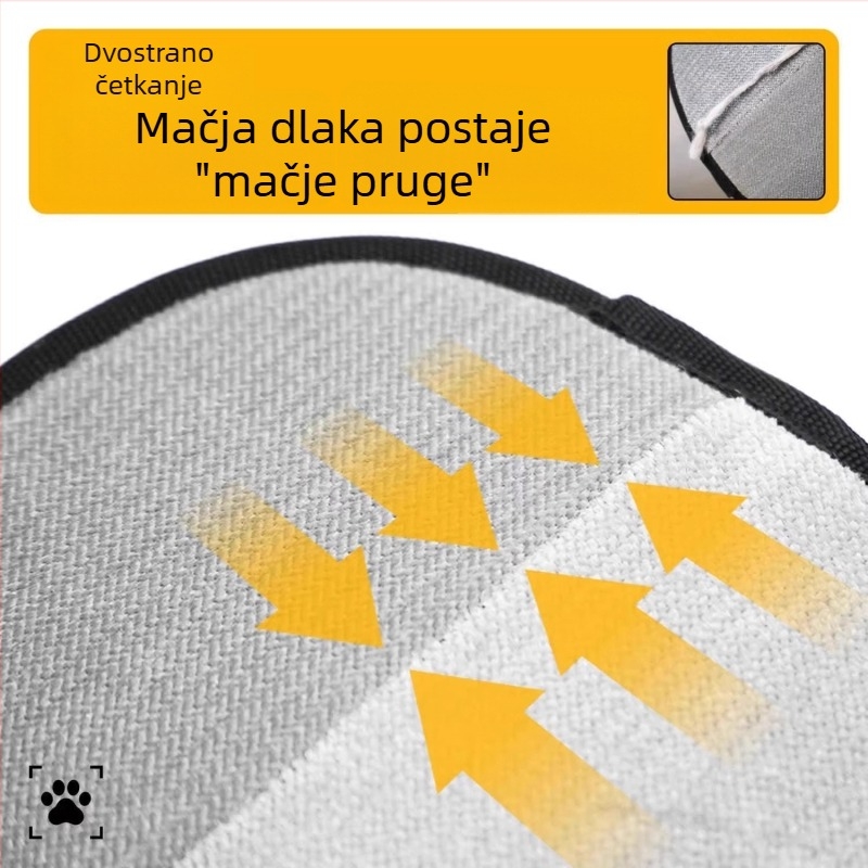 Elektrostatična rukavica za uklanjanje dlaka kućnih ljubimaca, dvostruka četka