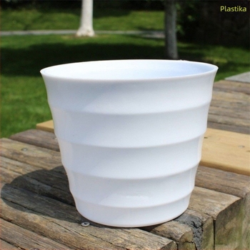 Plastična stolna posuda za cvijeće, injekcijsko oblikovanje, debela, bez poroznosti, rebrasta tekstura, jednostavan stil, set lonaca