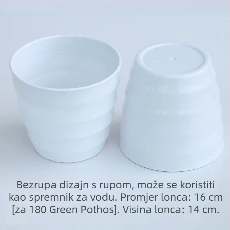 Plastična stolna posuda za cvijeće, injekcijsko oblikovanje, debela, bez poroznosti, rebrasta tekstura, jednostavan stil, set lonaca