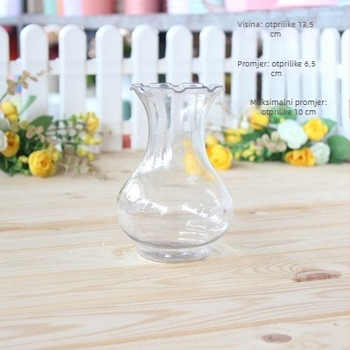 Plastična vaza s valovitim čipkastim uzorkom, za stolnu upotrebu, idiličan stil
