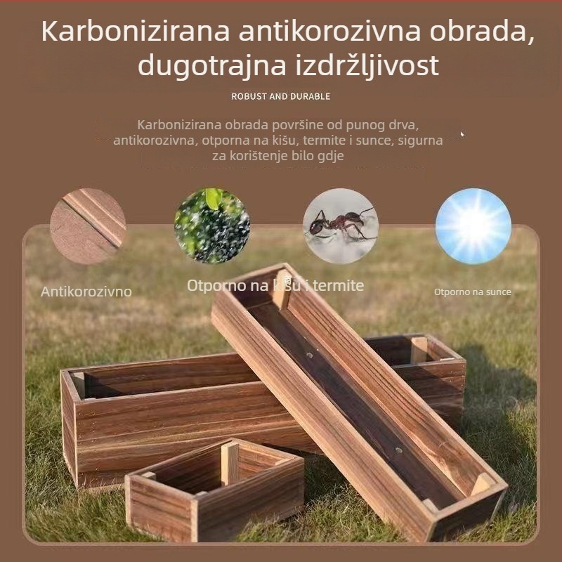 Kutija za biljke za balkon, pravokutnog oblika, za vanjsku upotrebu