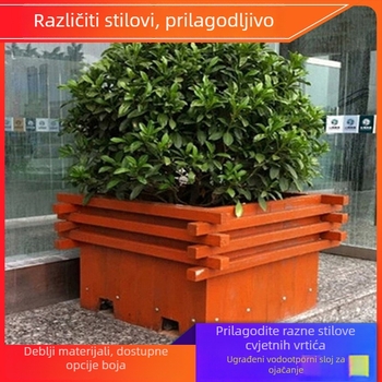 Drveni vanjski cvjetni box - prozračan, izdržljiv, s prilagodljivim promjerom dna