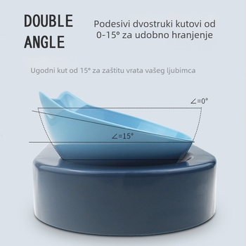 Dvostruka zdjela za mačke s automatskim napajanjem i hranom, plastična, otpornost na prevrnutje, sve-u-jednom – Bei muge