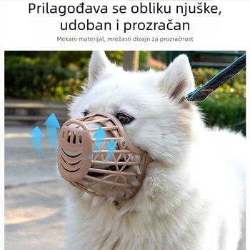 Psi maska za sprječavanje ugriza i laje; pogodna za male i velike pse; uređaj protiv laje; dodatak za kućne ljubimce