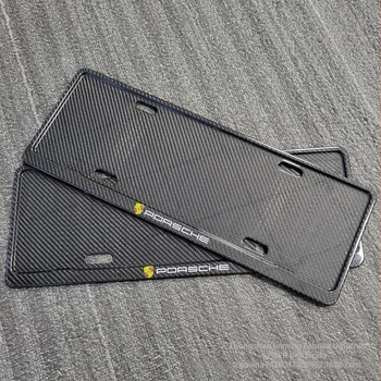 Okvir za registarsku ploču s ugrađenim svjetlom, karbonska tekstura, univerzalna kompatibilnost, materijal: karbonska vlakna, broj dodatka Jm20240524