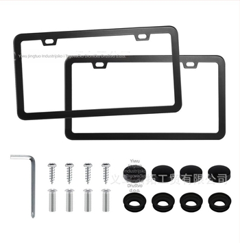 Okvir za registracijsku pločicu, uski rub, tan profil, konstrukcija od nehrđajućeg čelika i aluminijske legure, 2 otvora