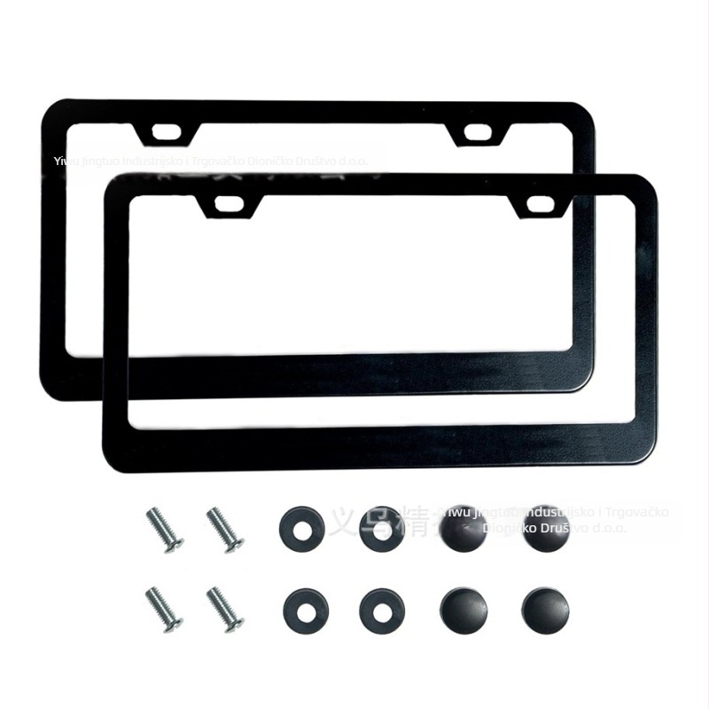 Okvir za registracijsku pločicu, uski rub, tan profil, konstrukcija od nehrđajućeg čelika i aluminijske legure, 2 otvora