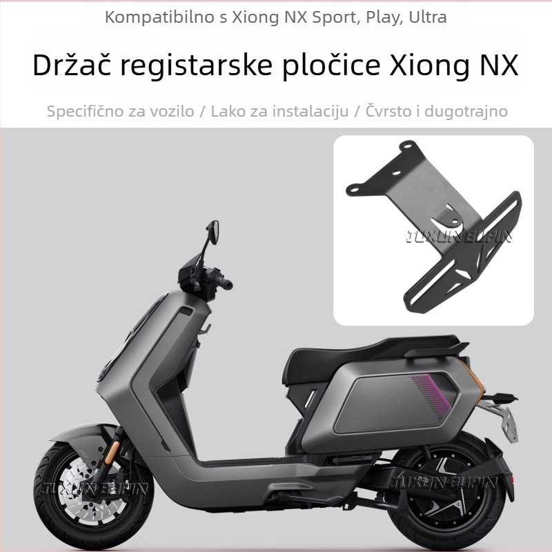 Držač registarske pločice Nxsport/pla – aluminijska legura, kratka rep modifikacija, uspravno montiranje
