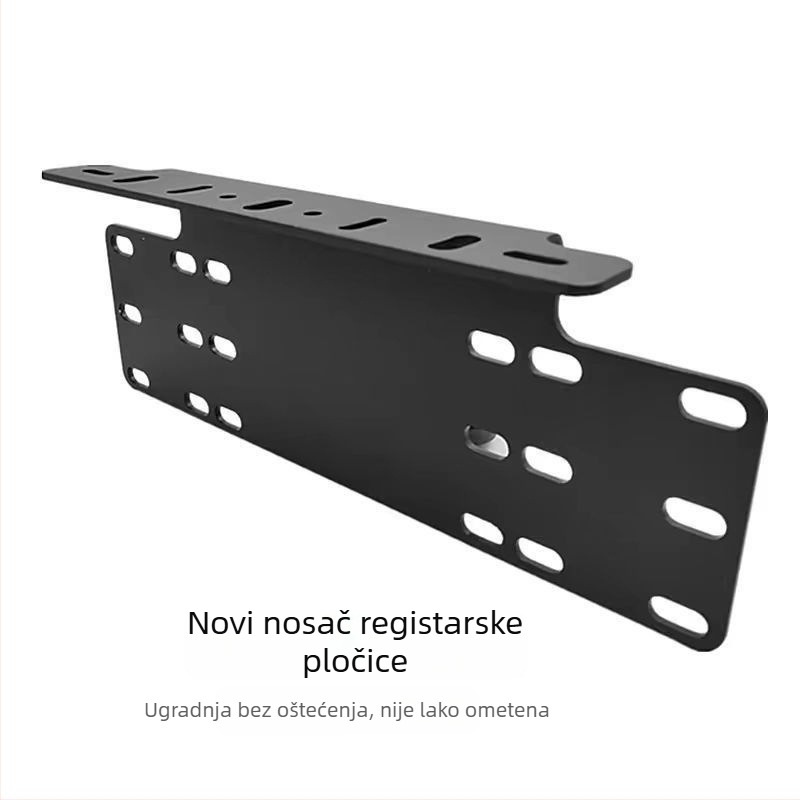 Univerzalni držač registarske pločice, željezna konstrukcija, nosač za prednji branik za vanjski LED spot svjetlo 12V/24V