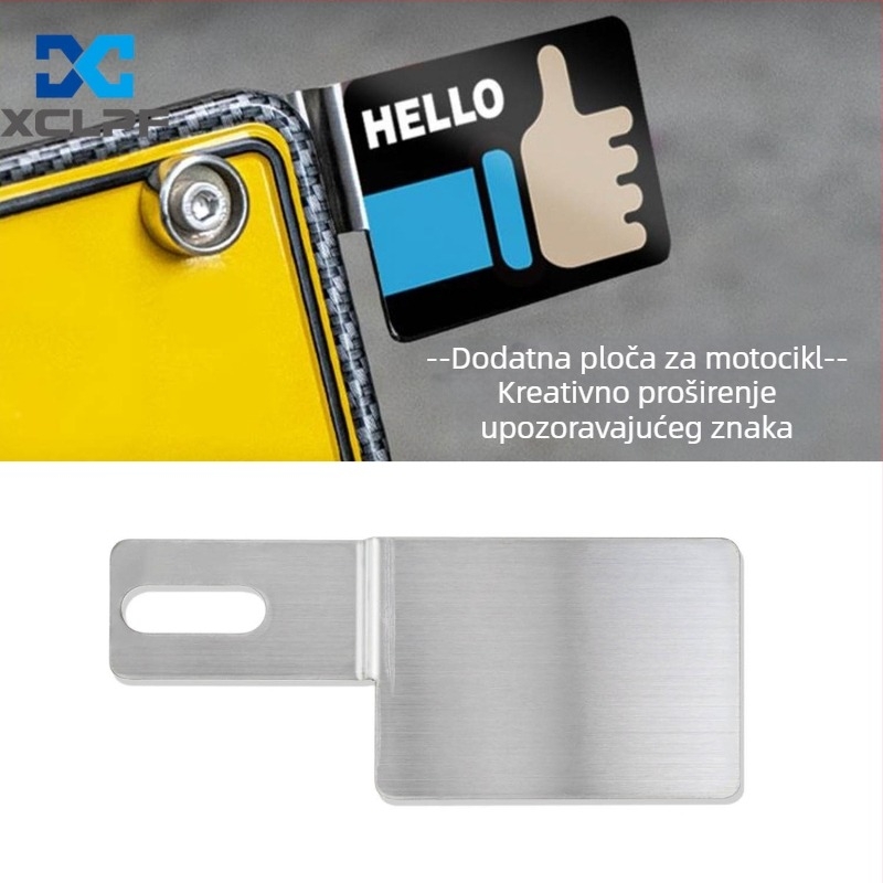 Stražnji okvir pločice registarske značke za motocikl, nehrđajući čelik, model XC-N106, produžni nosač, kompatibilan s motociklima, broj dijela N106, branda XCLPF