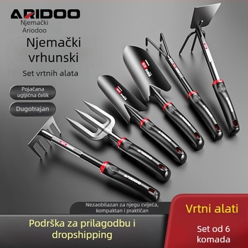 Airuidun Set vrtnih lopatica – trodijelni set za sadnju cvijeća i povrća, kopanje i opuštanje tla, pogodno za posude