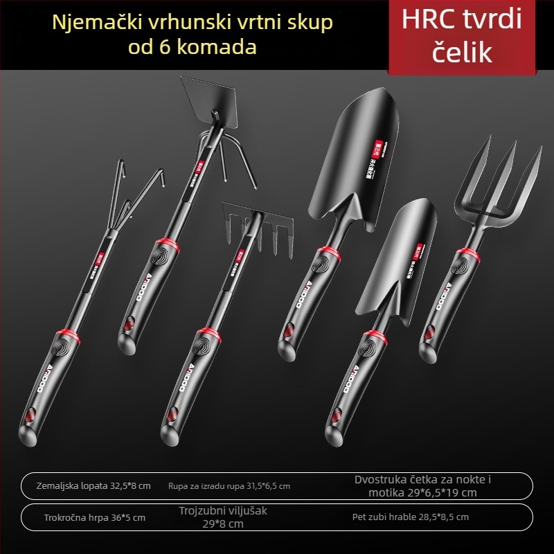 Airuidun Set vrtnih lopatica – trodijelni set za sadnju cvijeća i povrća, kopanje i opuštanje tla, pogodno za posude