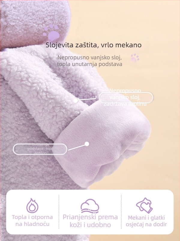 Dječja debela jakna na zip sa stojećim ovratnikom, unisex, uzorak slova, poliester vanjski i podstava