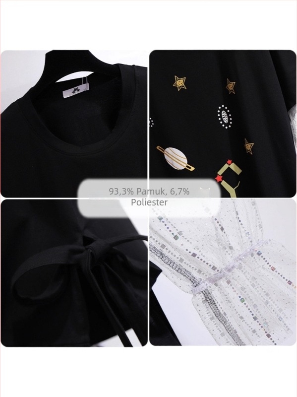 Pamuk patchwork hoodie s geometrijskim uzorkom, slobodan kroj, kapuljača, dugi rukavi