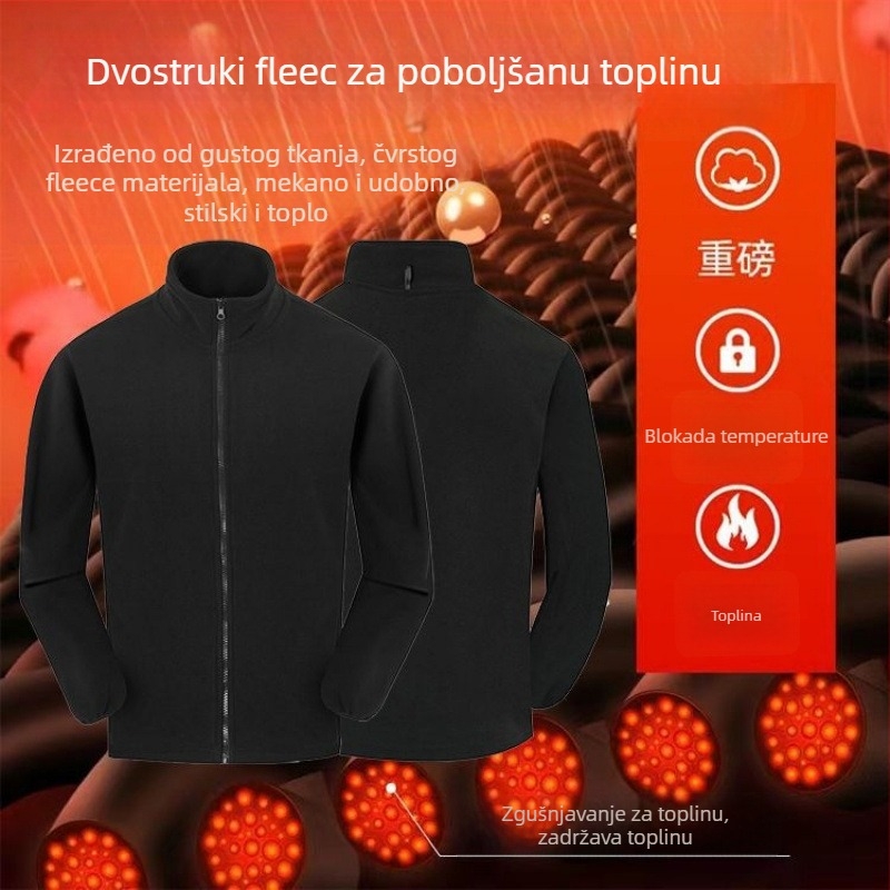 Kapuljača fleksi jakna s prugastim uzorkom, pamuk tkanina, podstava poliester