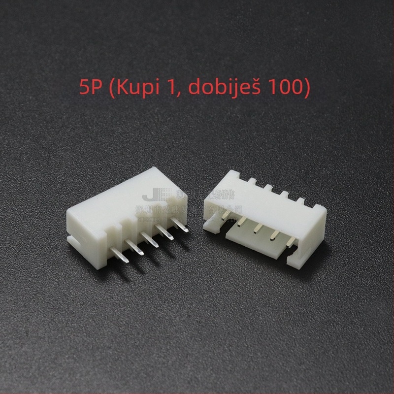 XH serija 2.54 mm ravni pin-header, 2P–20P, bakreni kontakti