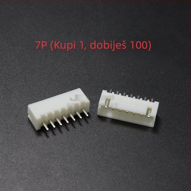 XH serija 2.54 mm ravni pin-header, 2P–20P, bakreni kontakti