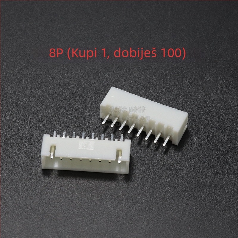 XH serija 2.54 mm ravni pin-header, 2P–20P, bakreni kontakti