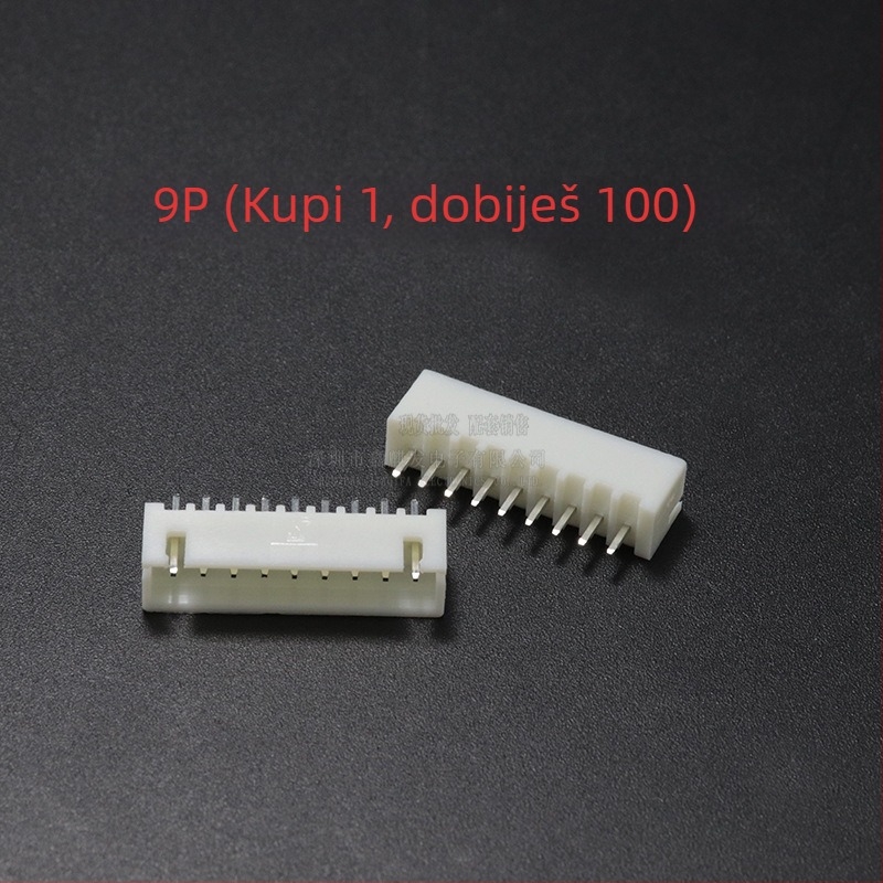 XH serija 2.54 mm ravni pin-header, 2P–20P, bakreni kontakti