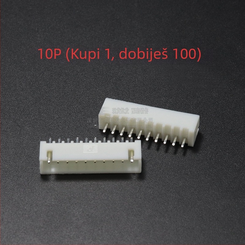 XH serija 2.54 mm ravni pin-header, 2P–20P, bakreni kontakti