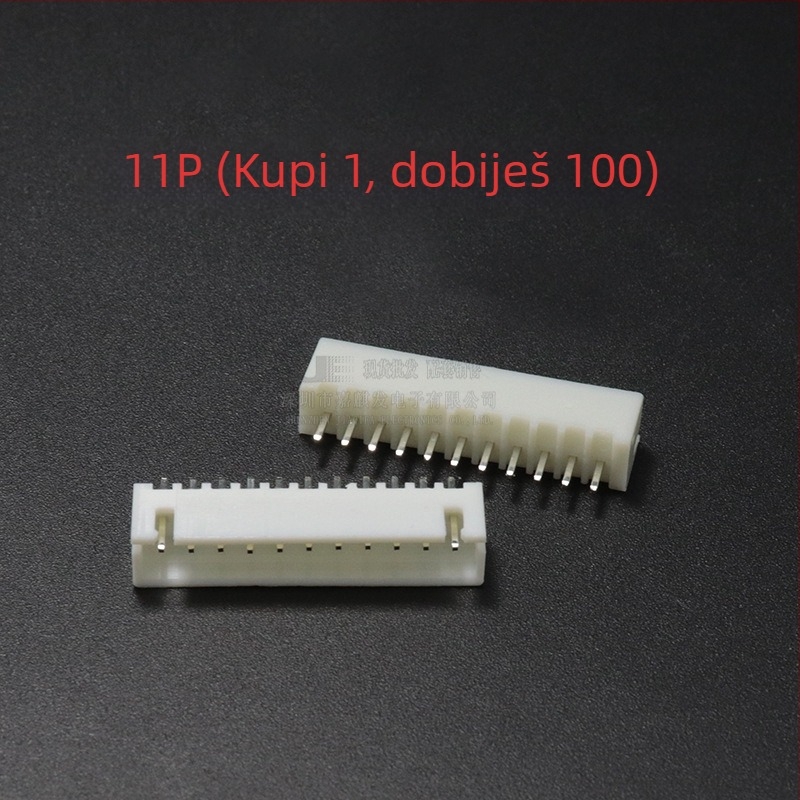 XH serija 2.54 mm ravni pin-header, 2P–20P, bakreni kontakti