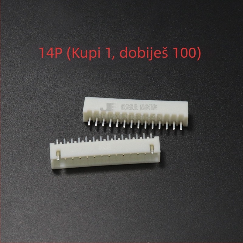 XH serija 2.54 mm ravni pin-header, 2P–20P, bakreni kontakti