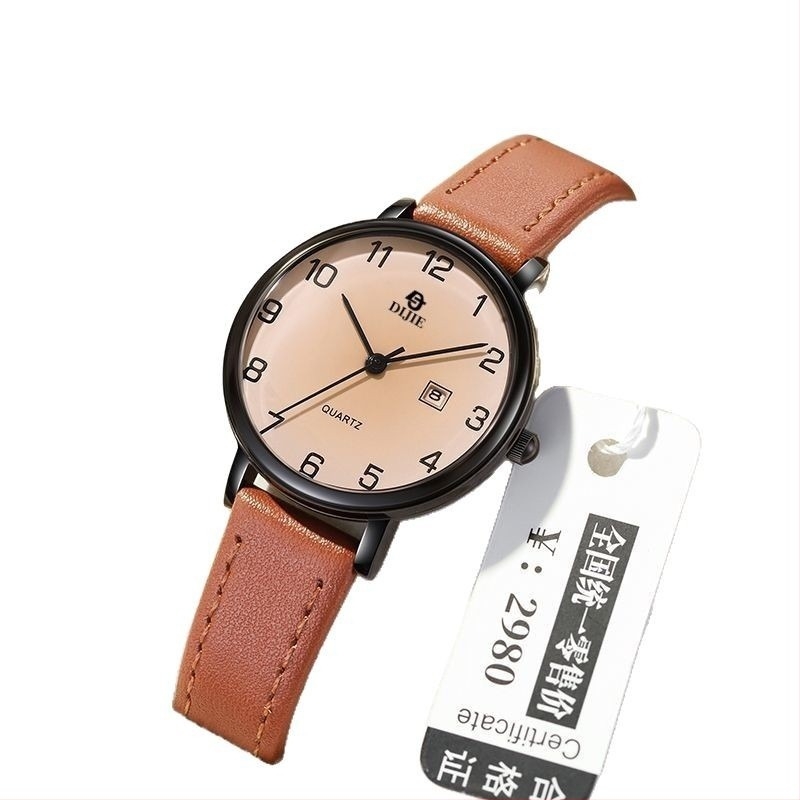 Kvarcni sat s kalendarom, minimalistički brojčanik, kružni promjer 30 mm, debljina 9 mm, kućište od legure