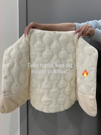 Ženski vest od janjeće vune s punilom od pamuka i puh, unutarnja podstava, topla zimska verzija A8217