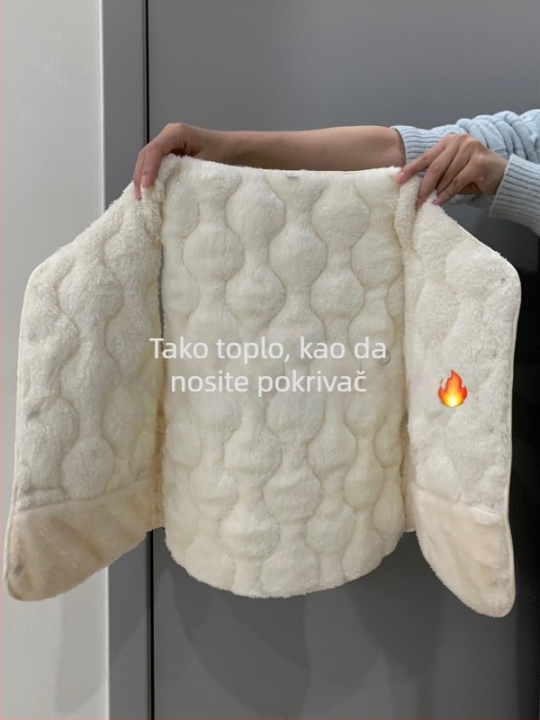 Ženski vest od janjeće vune s punilom od pamuka i puh, unutarnja podstava, topla zimska verzija A8217