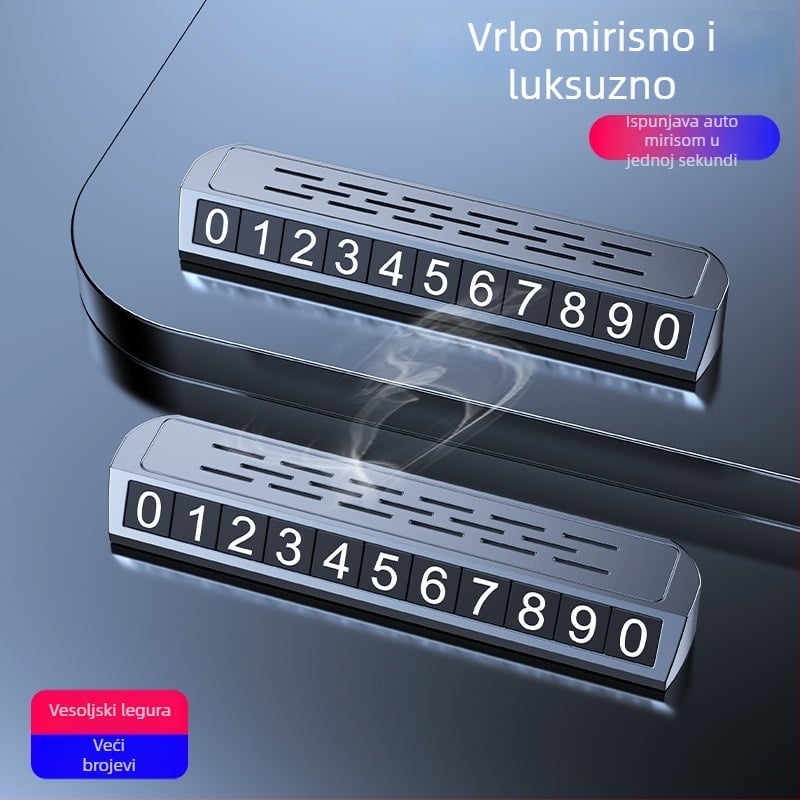 Svjetleći dvostruki znak za parkiranje i alat za premještanje registarske pločice, model YA1, metalna konstrukcija, mogućnost prilagodbe logotipa
