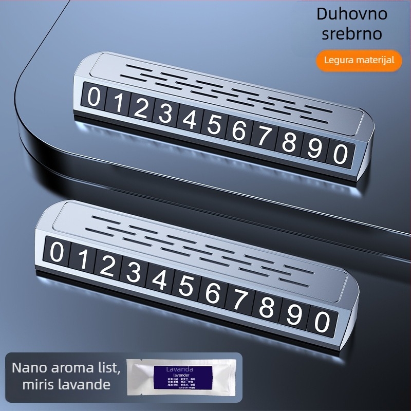 Svjetleći dvostruki znak za parkiranje i alat za premještanje registarske pločice, model YA1, metalna konstrukcija, mogućnost prilagodbe logotipa