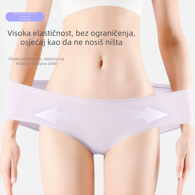 Sakura Zina Platinska Mulberry Svila Seamless Ženske Modal Tanak Prozračan Srednji Pojas