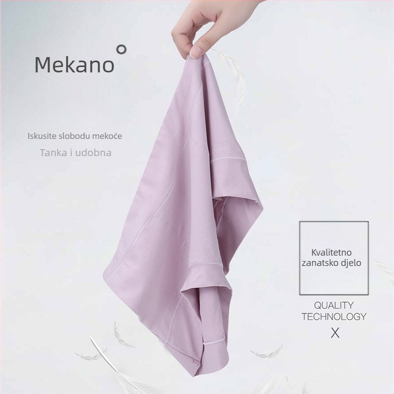 Ženske gaćice srednje visine struka od pamuka, antibakterijska podstava u području prepona od polilaktične kiseline, brzo sušenje