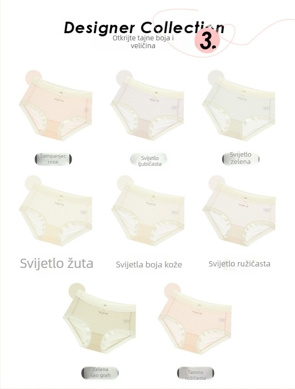 Ženske gaćice od Ice Silk, bez šavova, srednji pojas, prozračne, brzo se suše za ljeto