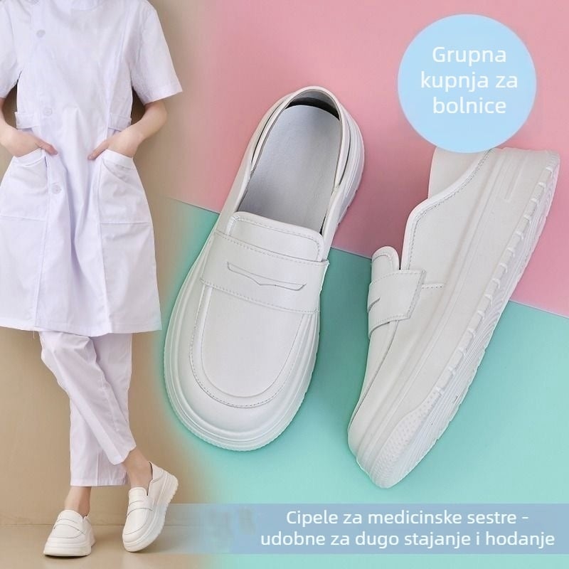 Ženske cipele za medicinske sestre, prozračne, protuklizne, meka potplata, niski gležanj, gornji dio od sintetičke kože