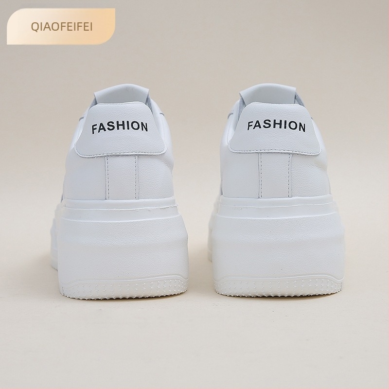 Cipele od prave kože s niskim gornjim dijelom, tenisice s vezicama, funkcija povećanja visine, gumasta potplata, peta 6–8 cm