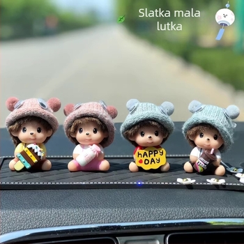 Plastični auto ukras u cartoon stilu za unutarnju dekoraciju, mogućnost prilagodbe, dodatak za središnju konzolu